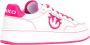 Pinko Leren en stoffen sneakers met Love Birds Diamond Cut logo Pink Dames - Thumbnail 3
