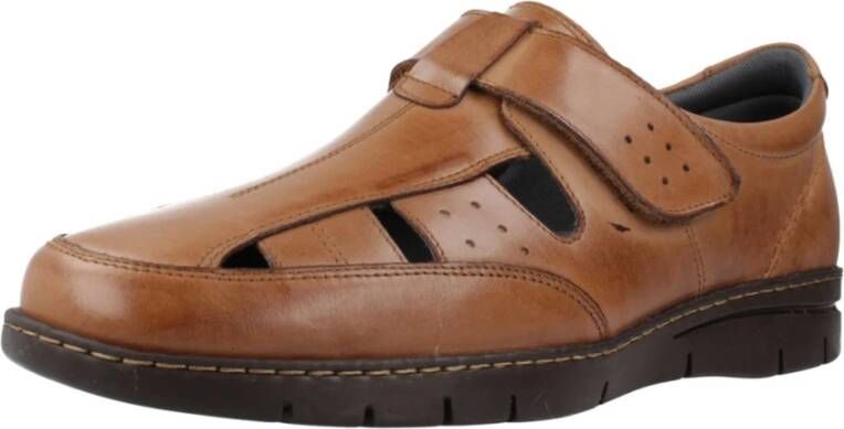 Pitillos Stijlvolle platte sandalen voor mannen Brown Heren
