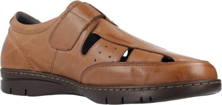 Pitillos Stijlvolle platte sandalen voor mannen Brown Heren