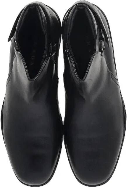 Prada Vintage Pre-owned Leather boots Black Heren