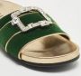 Prada Vintage Pre-owned Leather sandals Green Dames - Thumbnail 8