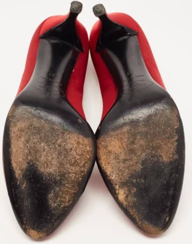 Prada Vintage Pre-owned Satin heels Red Dames