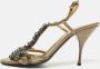 Prada Vintage Pre-owned Satin sandals Green Dames - Thumbnail 2