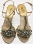 Prada Vintage Pre-owned Satin sandals Green Dames - Thumbnail 3