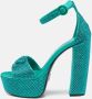Prada Vintage Pre-owned Satin sandals Green Dames - Thumbnail 2