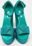 Prada Vintage Pre-owned Satin sandals Green Dames - Thumbnail 3