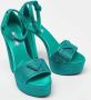 Prada Vintage Pre-owned Satin sandals Green Dames - Thumbnail 4