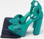 Prada Vintage Pre-owned Satin sandals Green Dames - Thumbnail 9