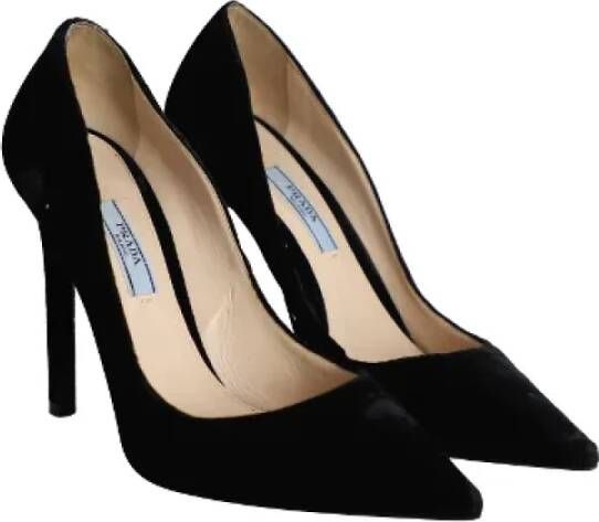 Prada Vintage Pre-owned Velvet heels Black Dames