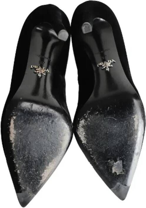 Prada Vintage Pre-owned Velvet heels Black Dames