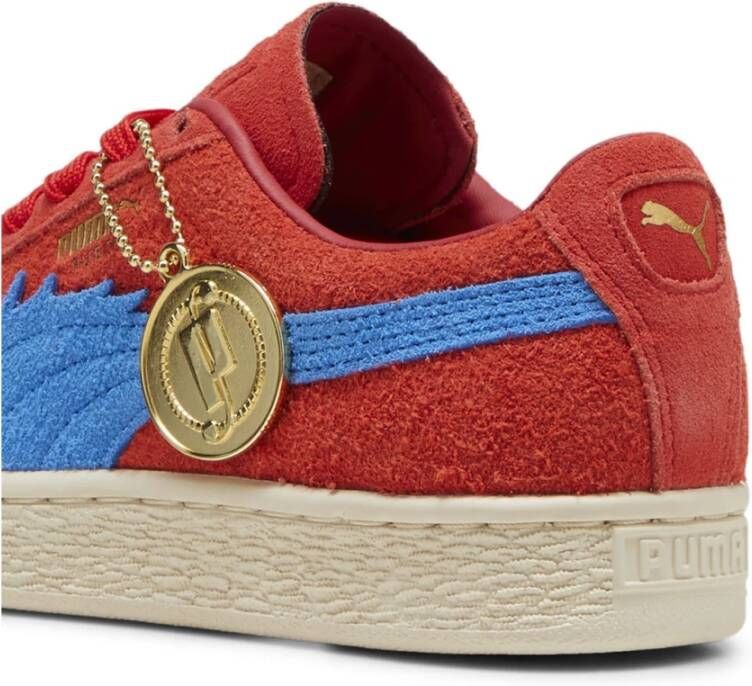 Puma Rode Suede One Piece Sneakers Red Heren