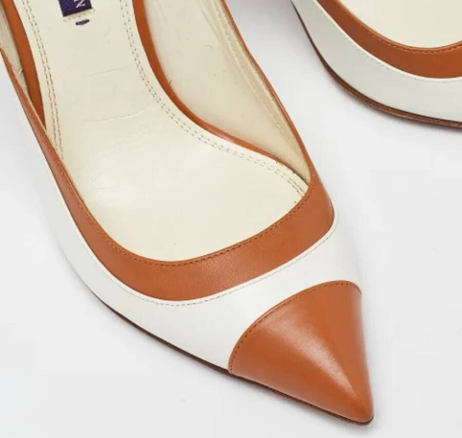Ralph Lauren Pre-owned Leather heels Brown Dames
