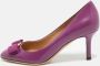 Salvatore Ferragamo Pre-owned Leather heels Purple Dames - Thumbnail 2