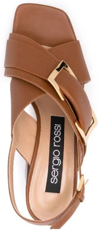 Sergio Rossi Flat Sandals Brown Dames