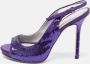 Sergio Rossi Pre-owned Fabric sandals Purple Dames - Thumbnail 2