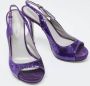 Sergio Rossi Pre-owned Fabric sandals Purple Dames - Thumbnail 4