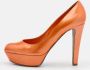 Sergio Rossi Pre-owned Leather heels Orange Dames - Thumbnail 2