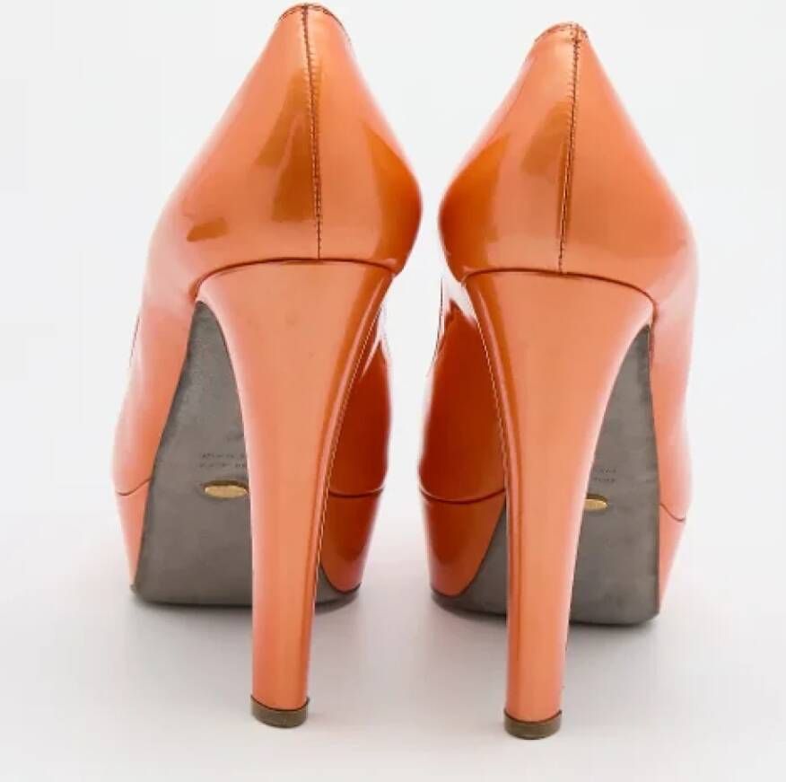 Sergio Rossi Pre-owned Leather heels Orange Dames