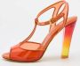 Sergio Rossi Pre-owned Leather sandals Orange Dames - Thumbnail 2