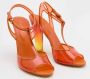 Sergio Rossi Pre-owned Leather sandals Orange Dames - Thumbnail 4