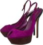 Sergio Rossi Pre-owned Suede sandals Purple Dames - Thumbnail 3