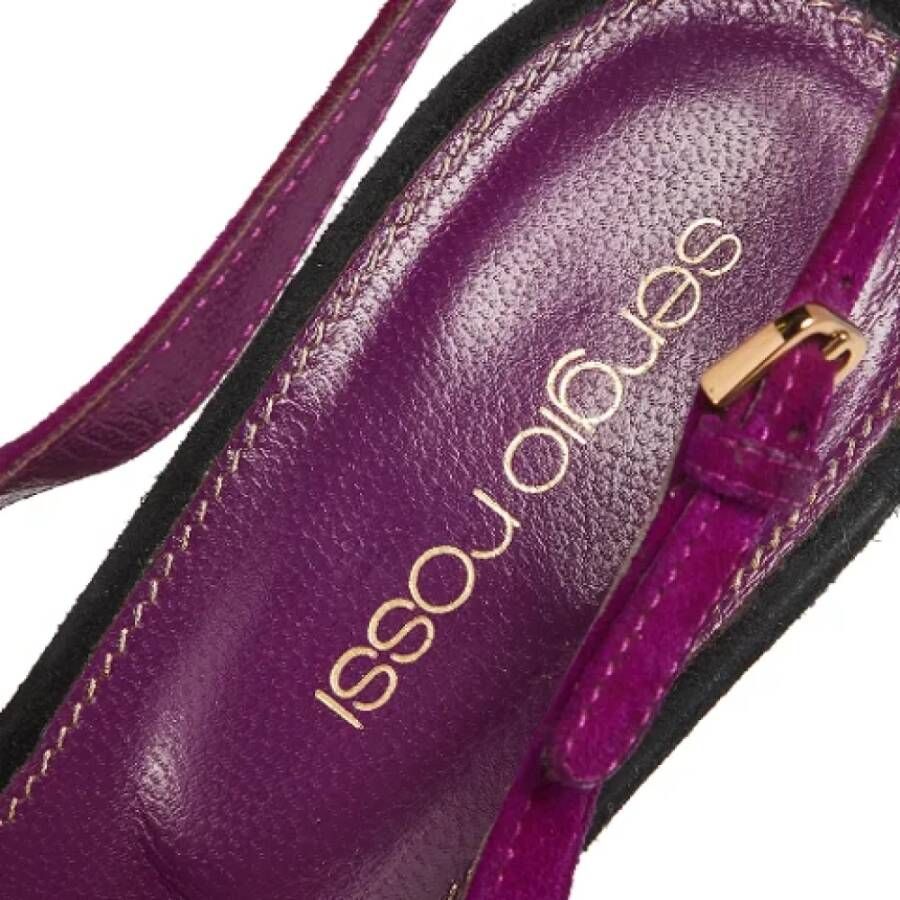 Sergio Rossi Pre-owned Suede sandals Purple Dames