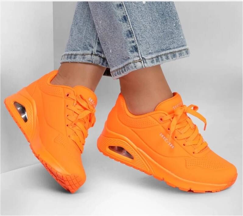 Skechers Neon Orange Street Uno Night Shades Schoenen Orange Dames