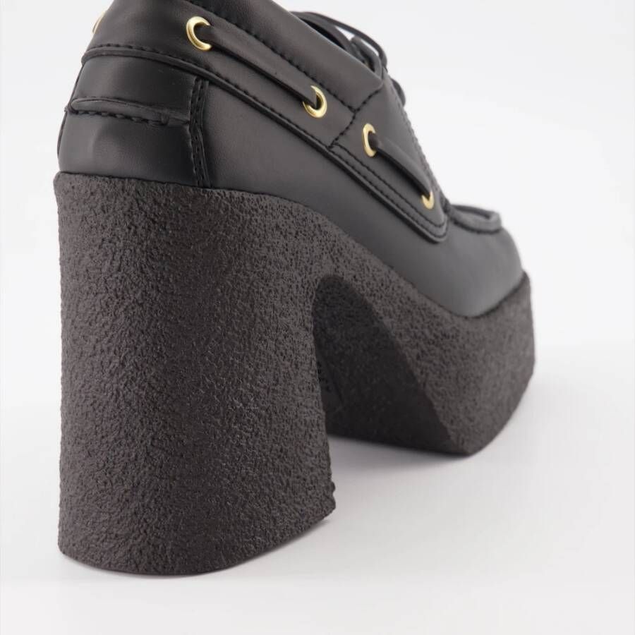 Stella Mccartney Platform Lace-Up Chunky Heels Black Dames