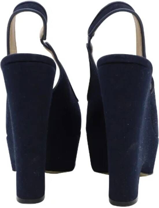 Stella McCartney Pre-owned Canvas sandals Blue Dames