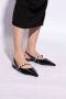 Stuart Weitzman Emilia Pearlita slingback platte schoenen Black Dames - Thumbnail 11