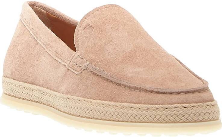TOD'S Rosa Loafer Mocassin Rubber Zool Pink Dames