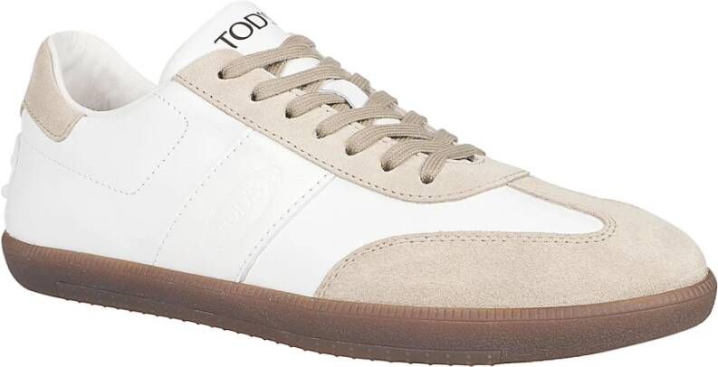TOD'S Casual Leren Sneakers Mastice Bianco Multicolor Heren