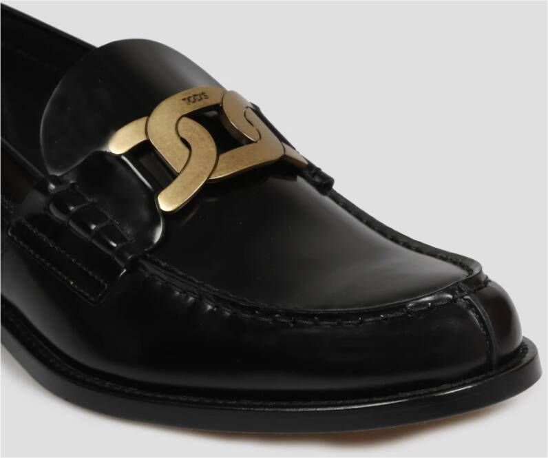 TOD'S Stijlvolle Ringketting Loafers Black Heren