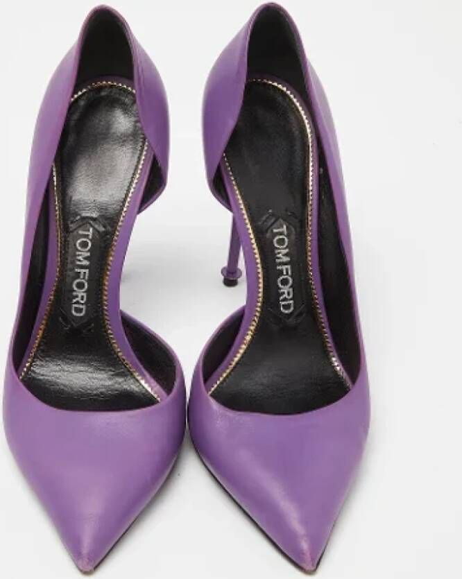 Tom Ford Pre-owned Leather heels Purple Dames