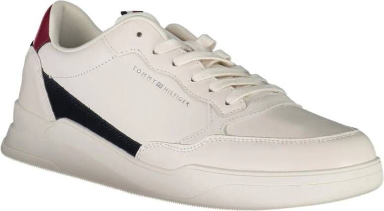 Tommy Hilfiger White Polyester Sneaker Zwart Heren