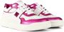 Valentino Rockstud Low-Top Sneakers in Wit Roze Multicolor Dames - Thumbnail 3