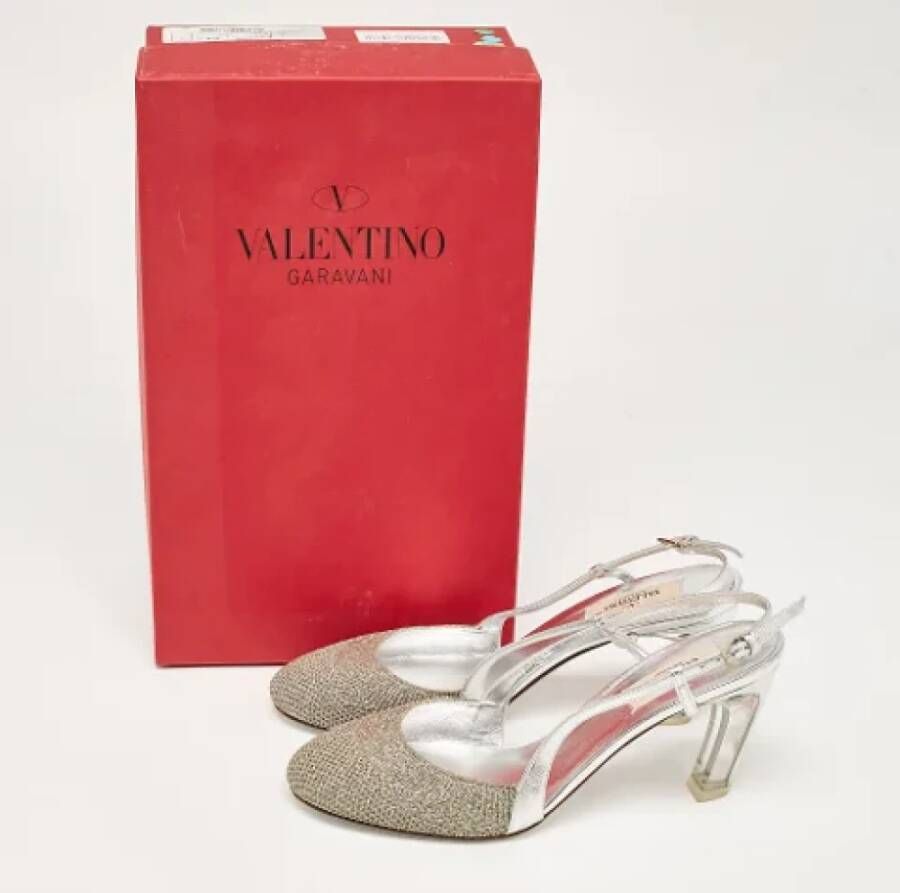 Valentino Vintage Pre-owned Fabric heels Gray Dames