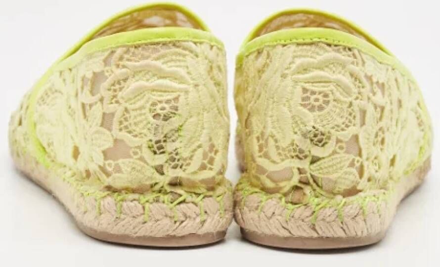 Valentino Vintage Pre-owned Lace espadrilles Yellow Dames