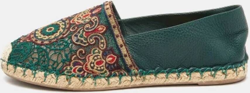 Valentino Vintage Pre-owned Lace flats Green Dames