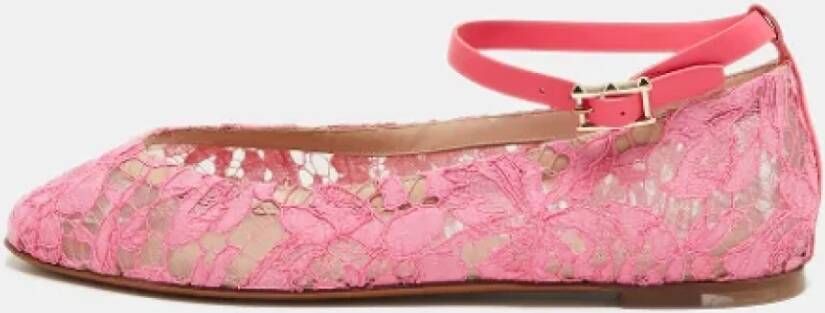 Valentino Vintage Pre-owned Lace flats Pink Dames