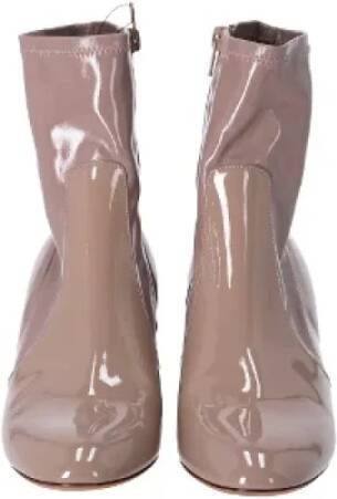 Valentino Vintage Pre-owned Leather boots Beige Dames