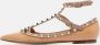 Valentino Vintage Pre-owned Leather flats Beige Dames - Thumbnail 2