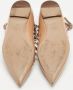 Valentino Vintage Pre-owned Leather flats Beige Dames - Thumbnail 6