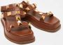 Valentino Vintage Pre-owned Leather flats Brown Dames - Thumbnail 4