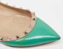 Valentino Vintage Pre-owned Leather flats Green Dames - Thumbnail 7