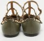 Valentino Vintage Pre-owned Leather flats Green Dames - Thumbnail 4