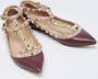 Valentino Vintage Pre-owned Leather flats Red Dames - Thumbnail 4