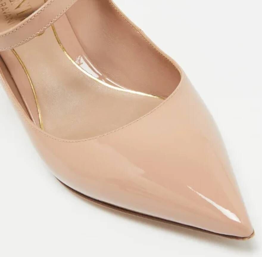 Valentino Vintage Pre-owned Leather heels Beige Dames