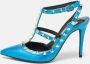 Valentino Vintage Pre-owned Leather heels Blue Dames - Thumbnail 2