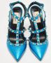 Valentino Vintage Pre-owned Leather heels Blue Dames - Thumbnail 3